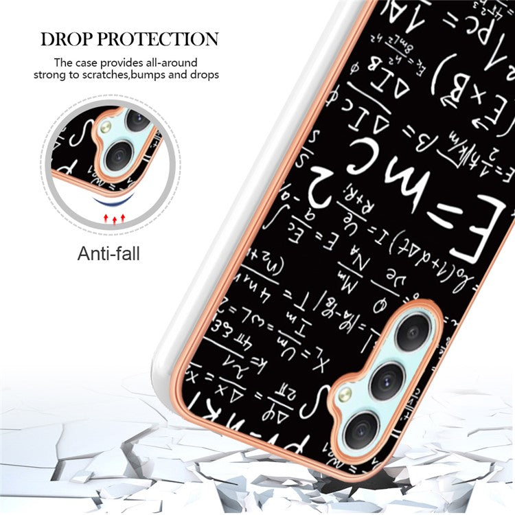 YB IMD Series-19 Style-D For Samsung Galaxy A25 5G (Global) (161.0 x 76.5 x 8.3mm) Case Pattern 2.0mm TPU Phone Cover - Equation