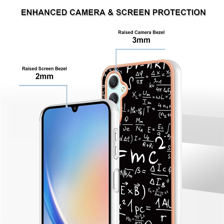 YB IMD Series-19 Style-D For Samsung Galaxy A25 5G (Global) (161.0 x 76.5 x 8.3mm) Case Pattern 2.0mm TPU Phone Cover - Equation