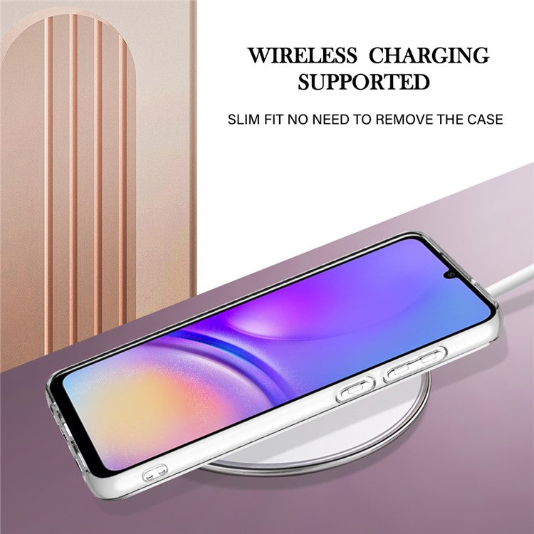 YB IMD Series-1 For Samsung Galaxy A05 4G Case Pattern Electroplated Design Protective Cover - Milky Way Marble White