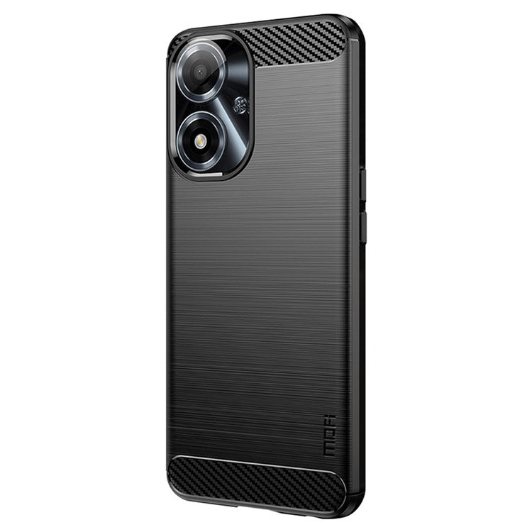 MOFI JK TPU Series-1 For Oppo A2m 5G Case Carbon Fiber Texture TPU Cell Phone Cover - Black