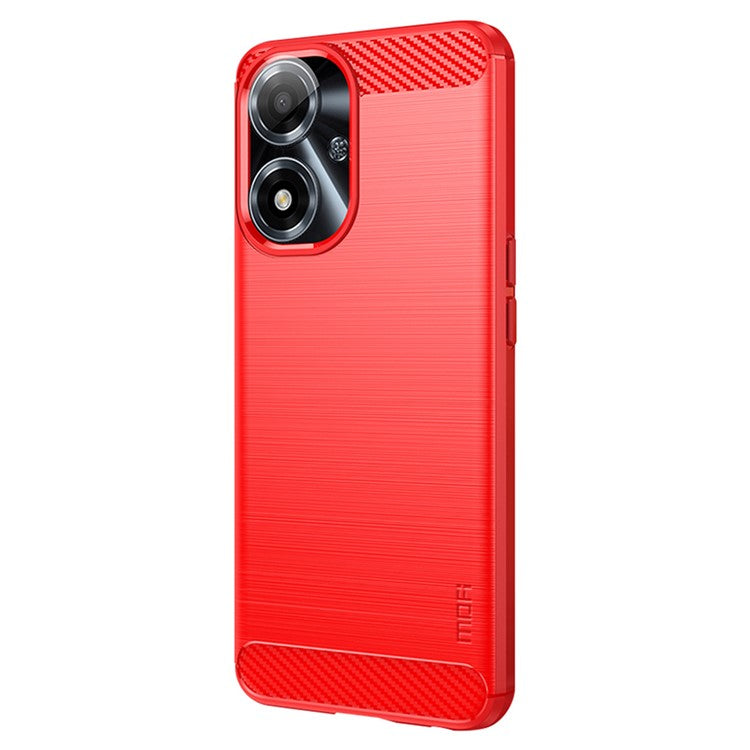MOFI JK TPU Series-1 For Oppo A2m 5G Case Carbon Fiber Texture TPU Cell Phone Cover - Red