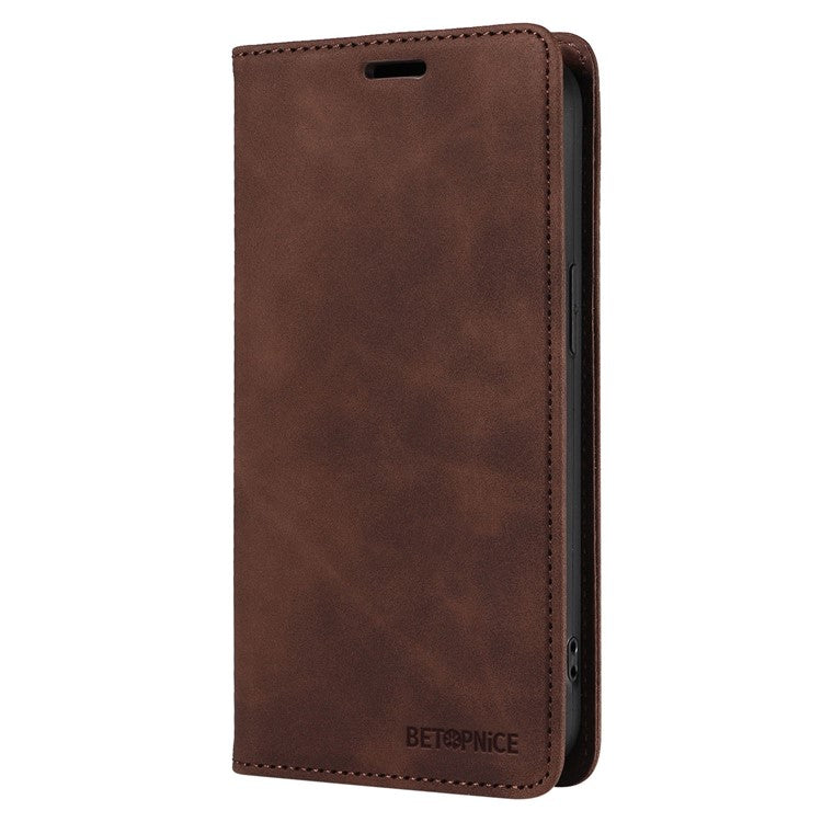 BETOPNICE 003 For Samsung Galaxy A05s 4G Cover Flip Stand Wallet Leather Phone Case - Brown