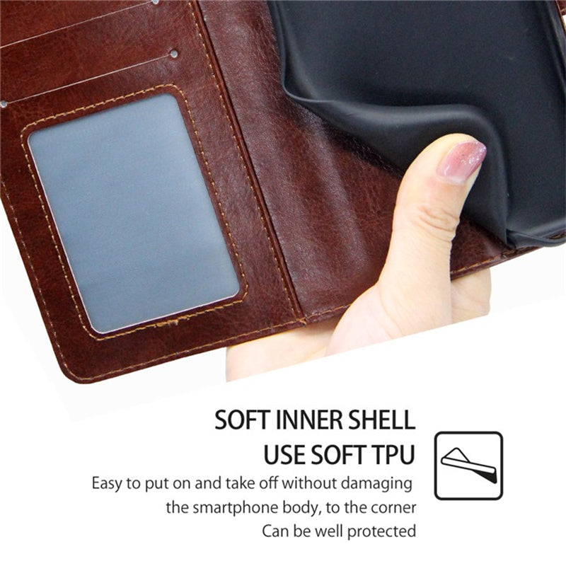 For Samsung Galaxy M34 5G / F34 5G Case Dustproof TPU+PU Leather Wallet Stand Cell Phone Protector - Brown