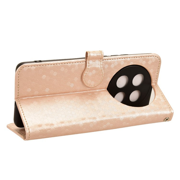 PU Leather Flip Cover for Oppo A2 Pro 5G Case Shockproof Wallet Cell Phone Case - Rose Gold