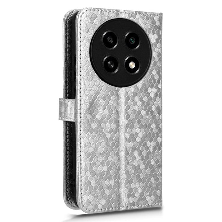 PU Leather Flip Cover for Oppo A2 Pro 5G Case Shockproof Wallet Cell Phone Case - Silver
