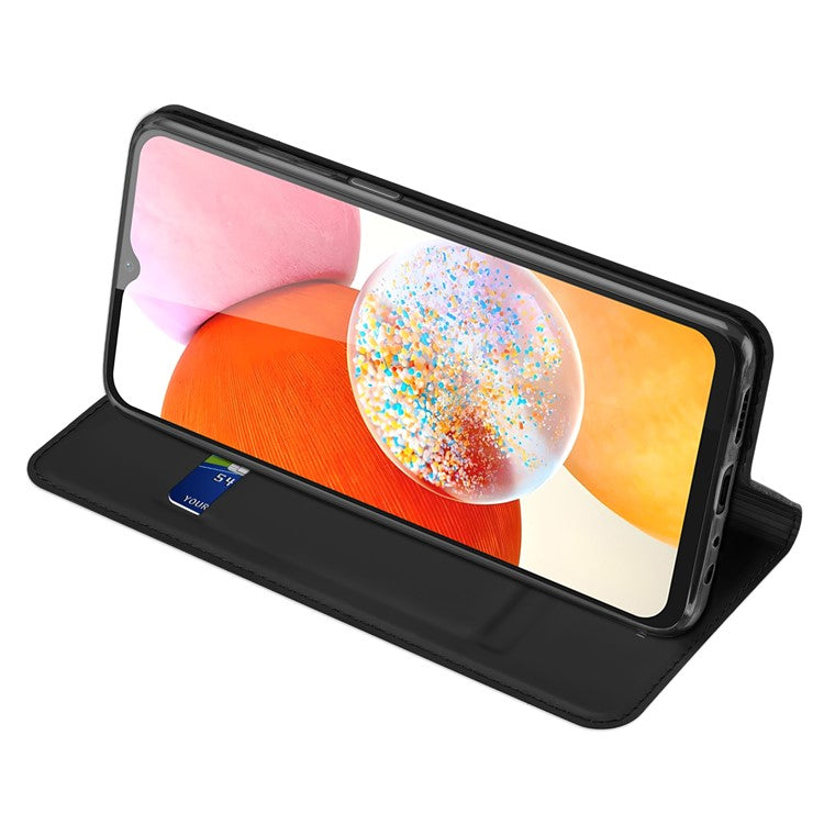 DUX DUCIS Skin Pro Series For Samsung Galaxy A15 5G / 4G Case PU Leather Stand Flip Phone Cover - Black
