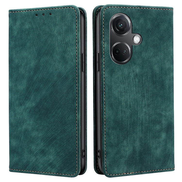 For OnePlus Nord CE3 5G Case Phone Cover RFID Blocking PU Leather Wallet - Green