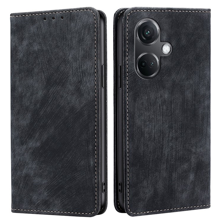 For OnePlus Nord CE3 5G Case Phone Cover RFID Blocking PU Leather Wallet - Black