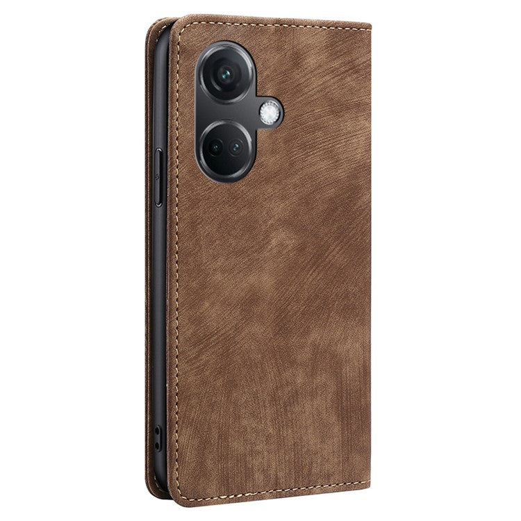For OnePlus Nord CE3 5G Case Phone Cover RFID Blocking PU Leather Wallet - Brown
