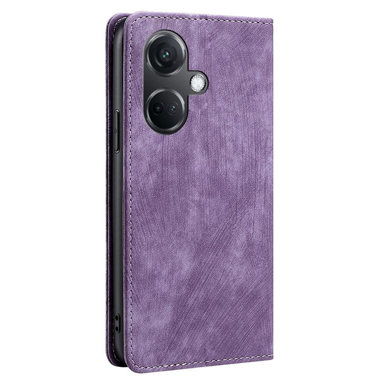 For OnePlus Nord CE3 5G Case Phone Cover RFID Blocking PU Leather Wallet - Purple