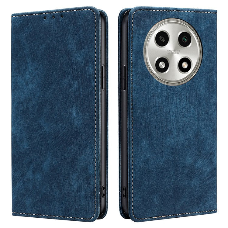 RFID Blocking Cover for Oppo A2 Pro 5G Case PU Leather Wallet Phone Shell - Blue