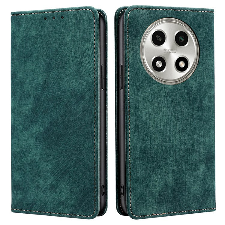 RFID Blocking Cover for Oppo A2 Pro 5G Case PU Leather Wallet Phone Shell - Green