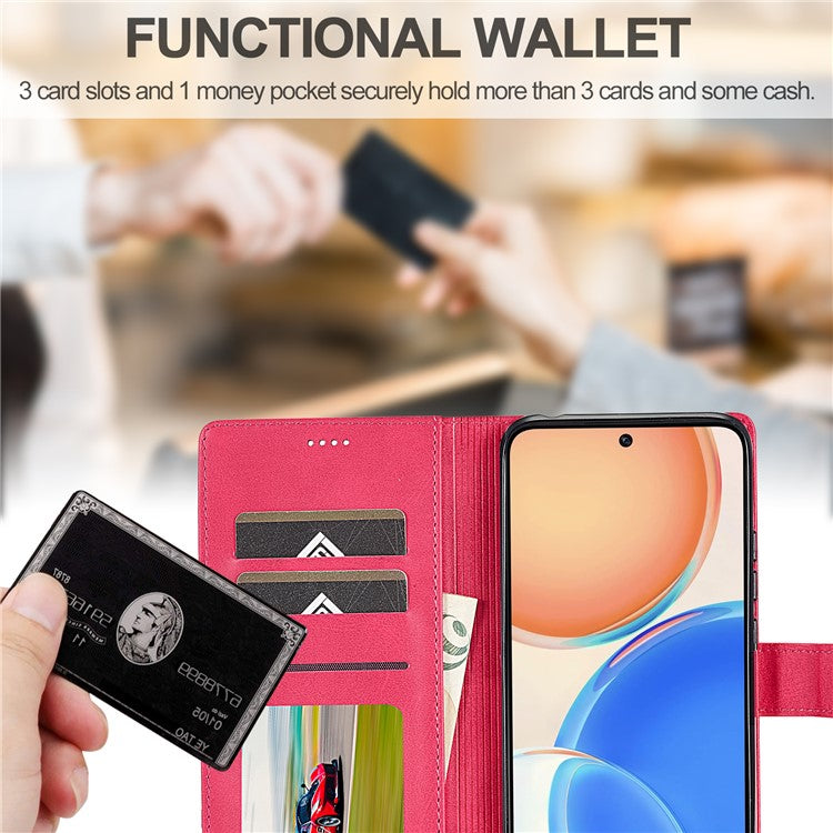 LC.IMEEKE For Honor X8 4G / X30i / Play6T Pro Case Wallet Phone Leather Cover - Rose
