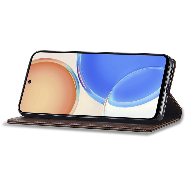 LC.IMEEKE For Honor X8 4G / X30i / Play6T Pro Case Wallet Phone Leather Cover - Brown