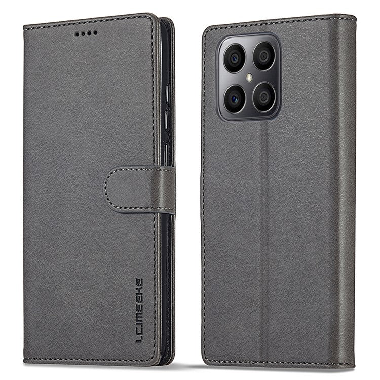 LC.IMEEKE For Honor X8 4G / X30i / Play6T Pro Case Wallet Phone Leather Cover - Grey