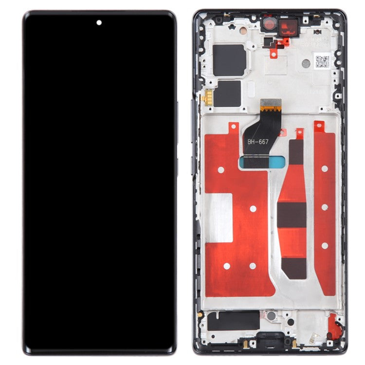 For Honor 70 5G FNE-AN00 FNE-NX9 OEM Grade S OLED Screen and Digitizer Assembly + Frame Repair Part (without Logo) - Black