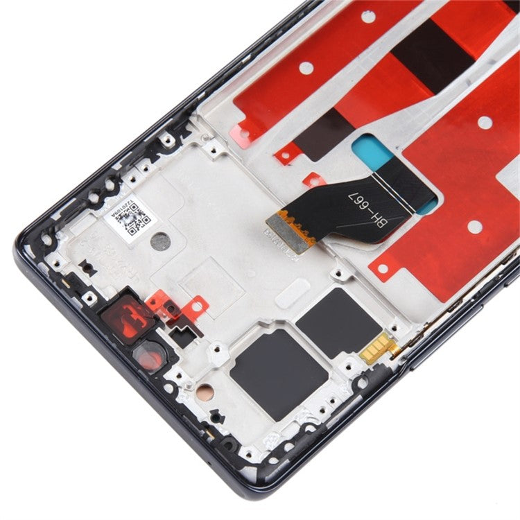 For Honor 70 5G FNE-AN00 FNE-NX9 OEM Grade S OLED Screen and Digitizer Assembly + Frame Repair Part (without Logo) - Black