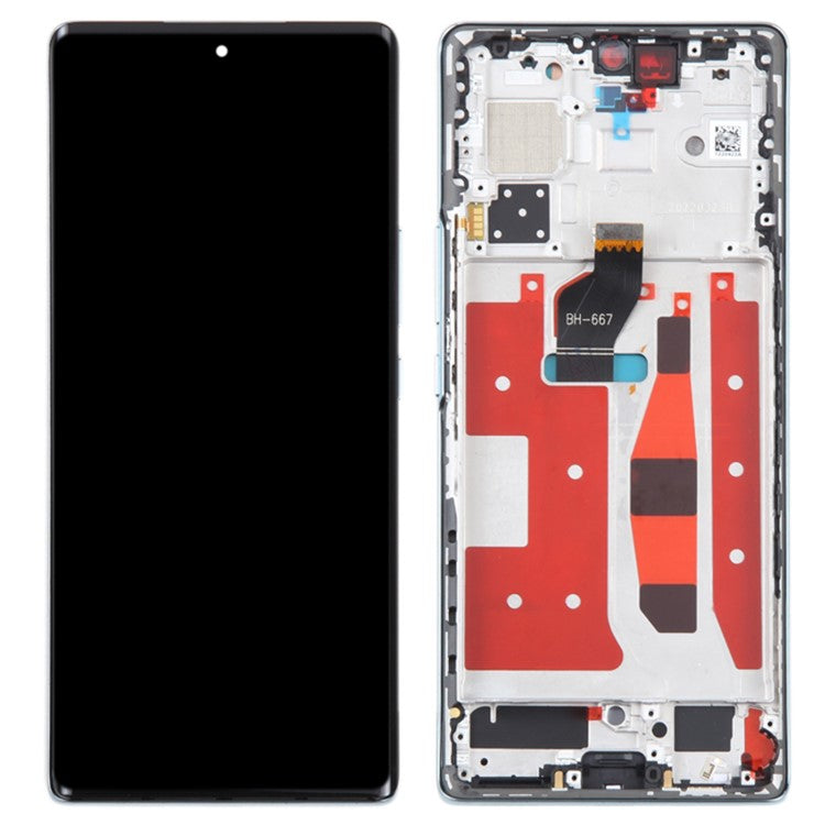 For Honor 70 5G FNE-AN00 FNE-NX9 OEM Grade S OLED Screen and Digitizer Assembly + Frame Repair Part (without Logo) - Green