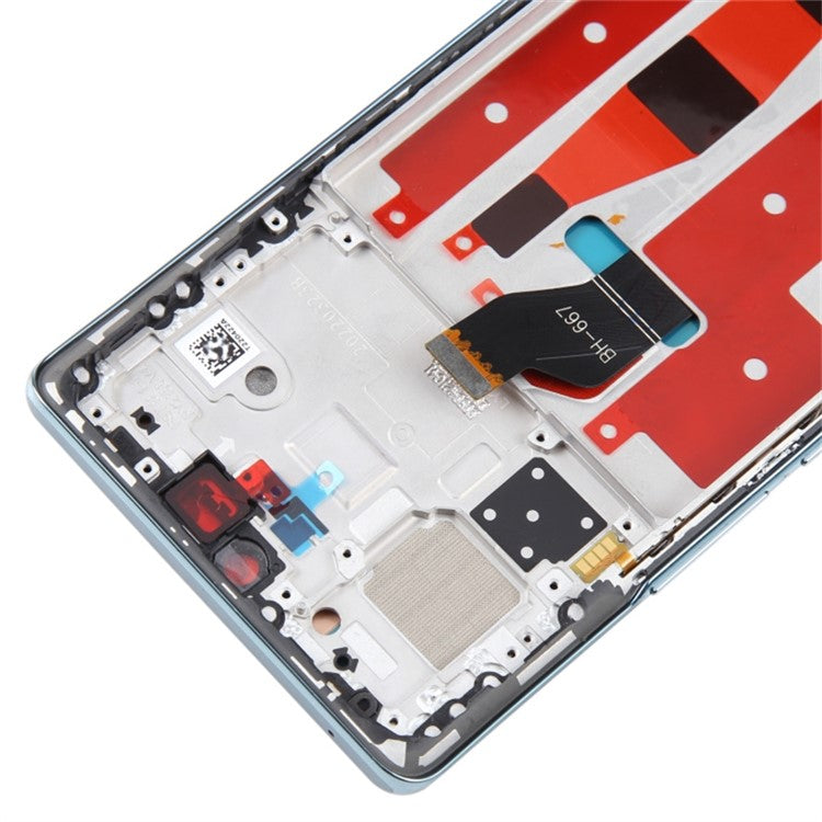 For Honor 70 5G FNE-AN00 FNE-NX9 OEM Grade S OLED Screen and Digitizer Assembly + Frame Repair Part (without Logo) - Green