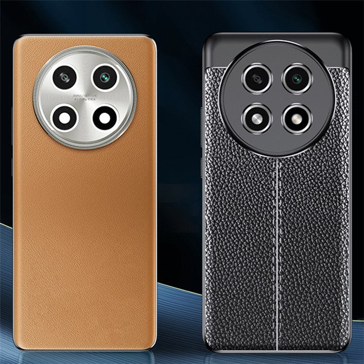 Litchi Texture Phone Case for Oppo A2 Pro 5G Dustproof TPU Phone Cover - Blue