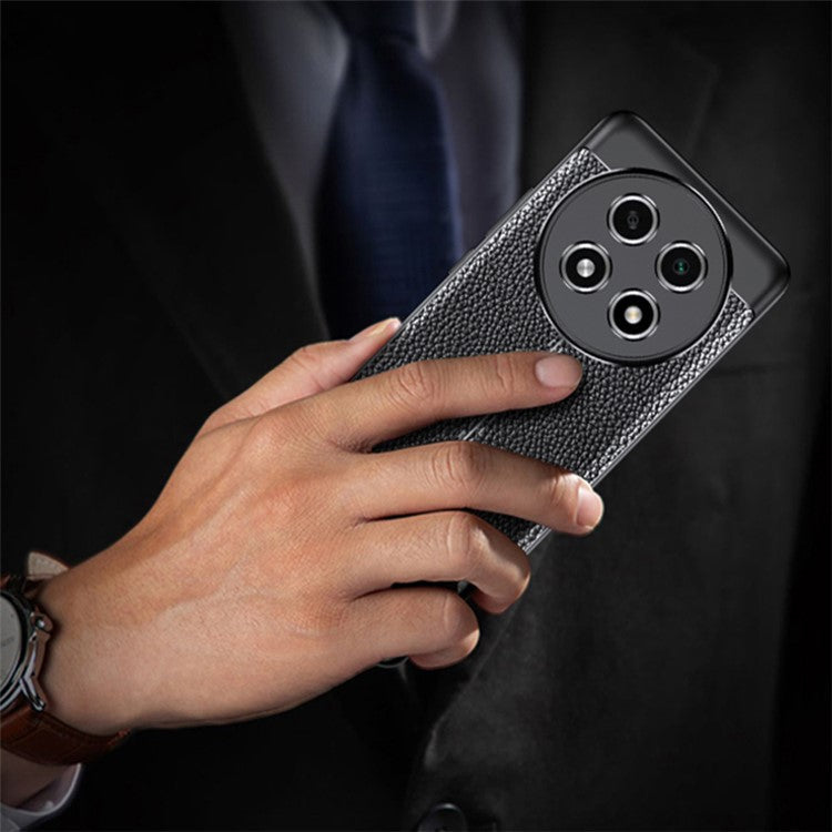 Litchi Texture Phone Case for Oppo A2 Pro 5G Dustproof TPU Phone Cover - Blue