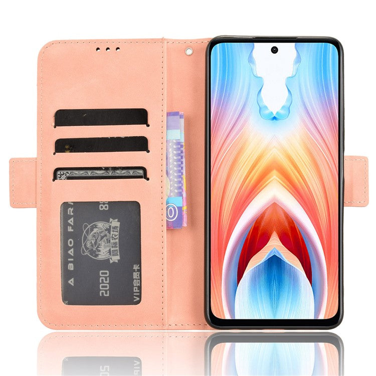 For Oppo A79 5G / A2 5G / OnePlus Nord N30 SE 5G Case Multiple Card Slots Leather Phone Wallet Cover - Pink