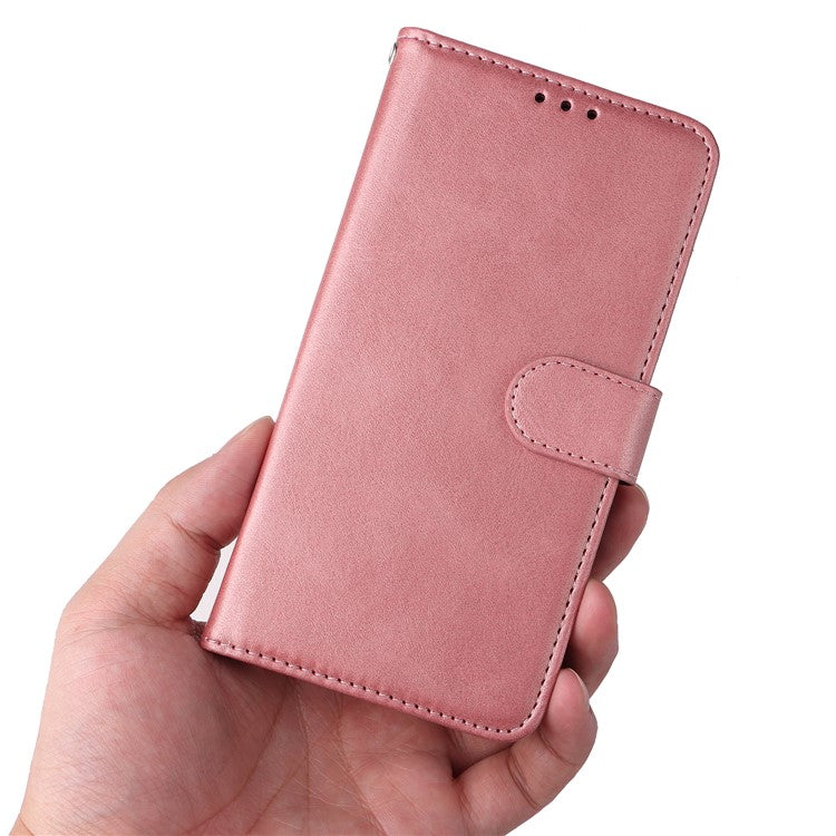 For Samsung Galaxy A25 5G (Global) (161.0 x 76.5 x 8.3mm) Case PU Leather Magnetic Closure Phone Cover - Pink