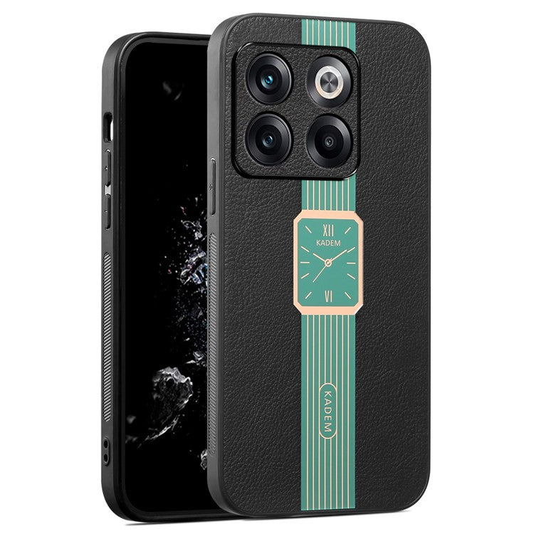 KADEM For OnePlus Ace Pro 5G / 10T 5G Case Watch Pattern PU Leather Coated Phone Cover - Green