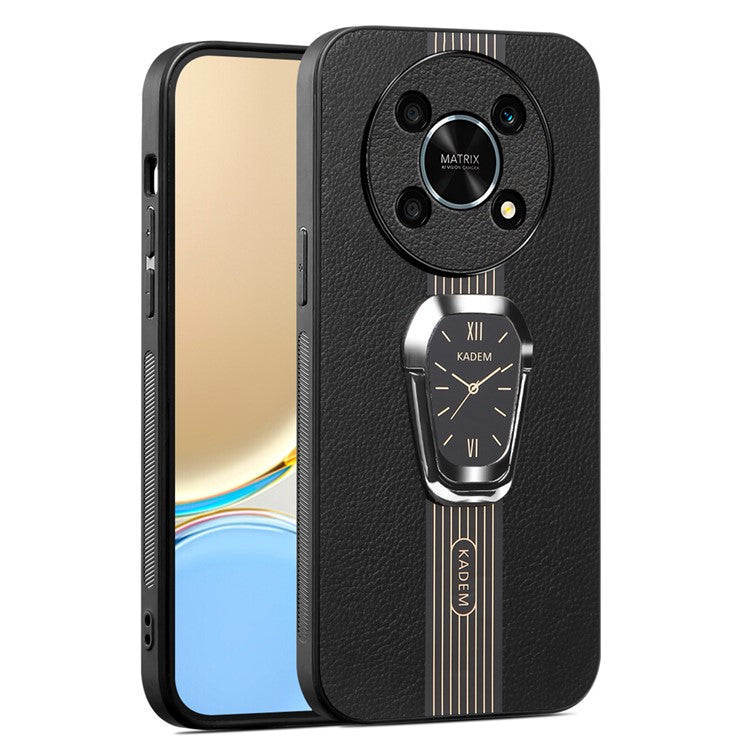 KADEM For Honor X30 5G / X9 5G / X40 GT 5G / Magic4 Lite 5G / 4G Case PU Leather+TPU+Acrylic Smartphone Cover - Black