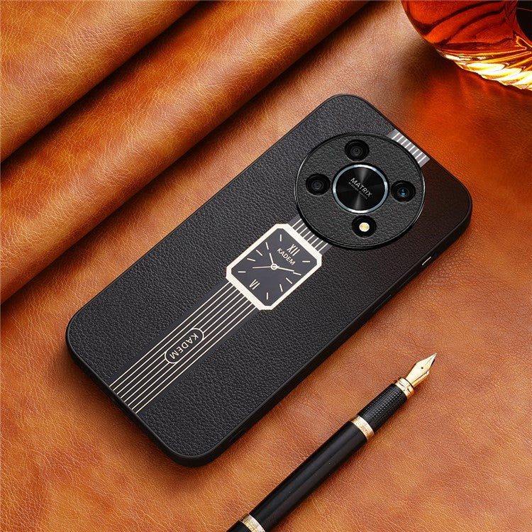 KADEM For Honor X30 5G / X9 5G / X40 GT 5G / Magic4 Lite 5G / 4G Case Watch Pattern Phone Back Shell - Black