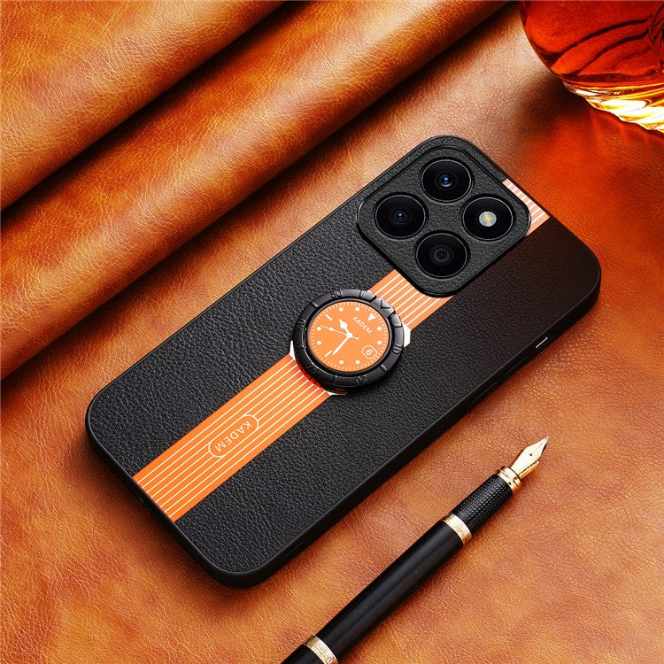KADEM For Honor X8 5G / X6 4G / 70 Lite 5G / X6s 4G Case Kickstand Electroplating Phone Back Cover - Orange