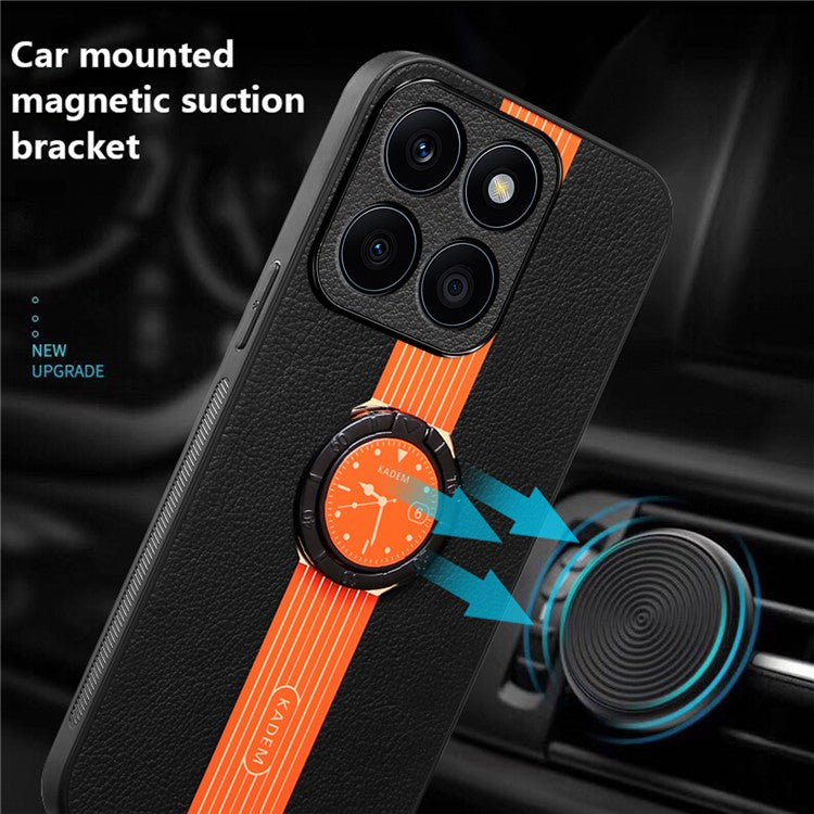 KADEM For Honor X8 5G / X6 4G / 70 Lite 5G / X6s 4G Case Kickstand Electroplating Phone Back Cover - Orange
