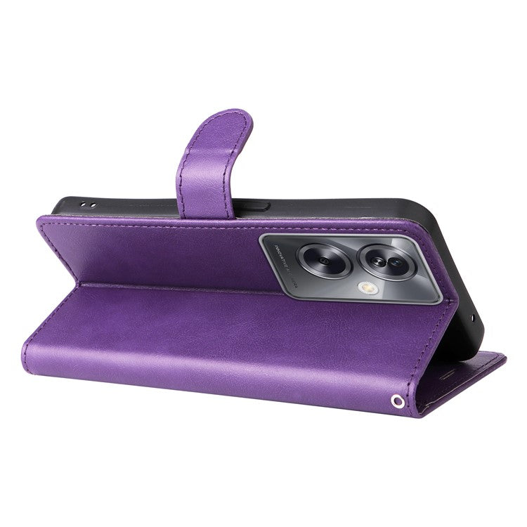 KT Leather Series-2 for Oppo A79 5G / A2 5G Case Magnetic PU Leather Phone Cover - Purple