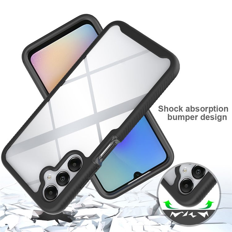 For Samsung Galaxy A05s 4G Case PC+TPU Anti-Scratch Phone Cover with PET Screen Film - Red