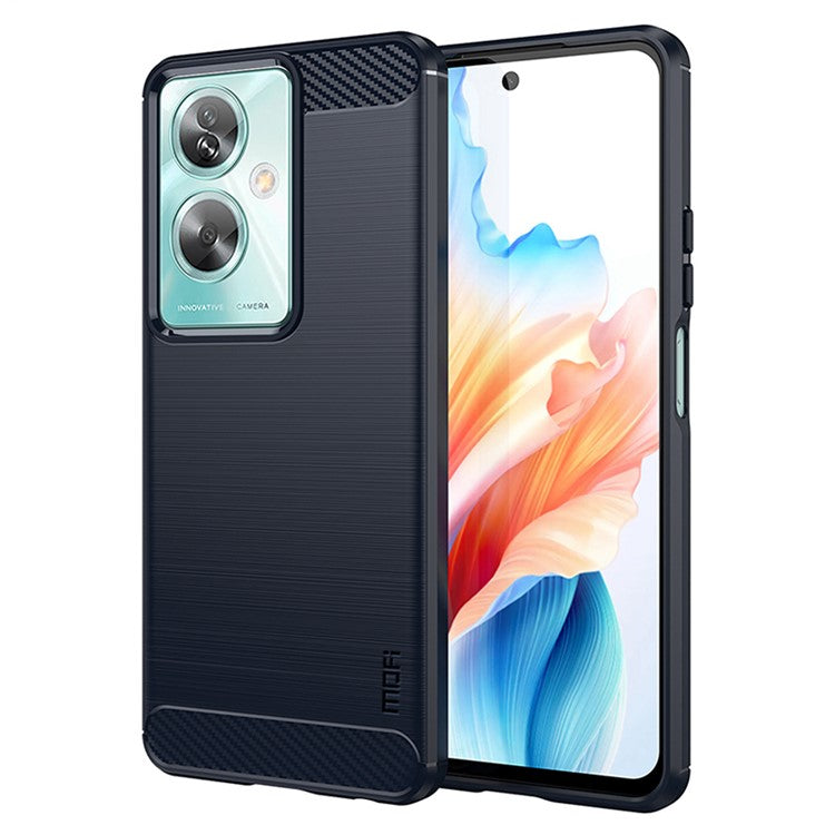 MOFI JK TPU Series-1 For Oppo A79 5G / A2 5G TPU Phone Case Carbon Fiber Texture Cover - Blue