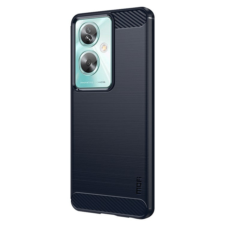 MOFI JK TPU Series-1 For Oppo A79 5G / A2 5G TPU Phone Case Carbon Fiber Texture Cover - Blue