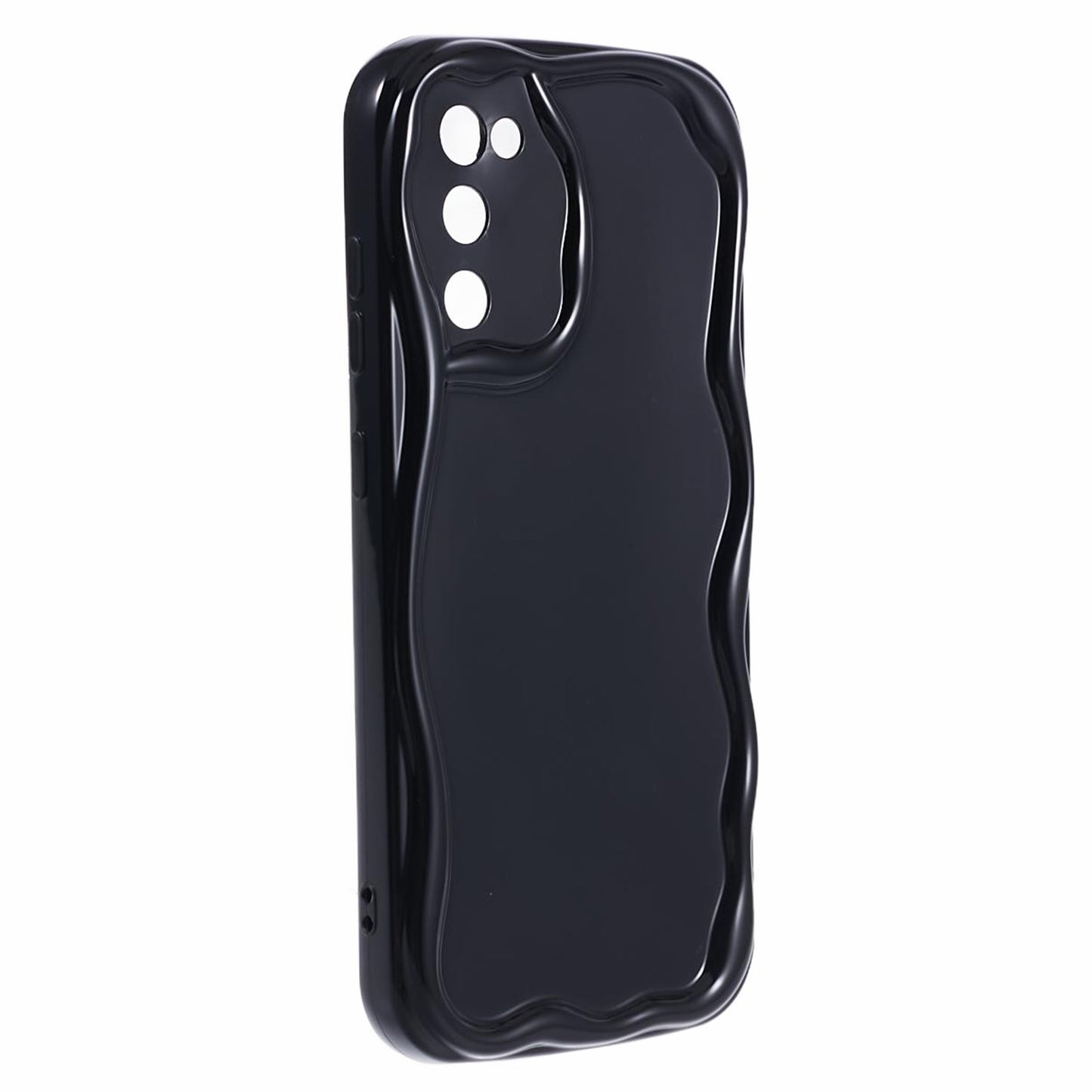 YX Series For For Samsung Galaxy S20 FE 5G / S20 FE / S20 FE 2022 / S20 Lite Case Creative Wave Shape TPU Precise Cutout Phone Shell - Black