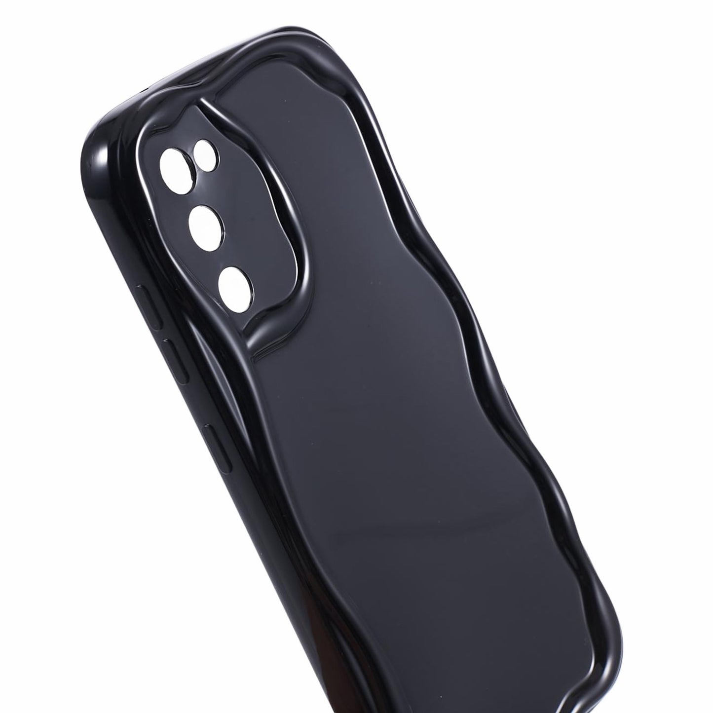 YX Series For For Samsung Galaxy S20 FE 5G / S20 FE / S20 FE 2022 / S20 Lite Case Creative Wave Shape TPU Precise Cutout Phone Shell - Black