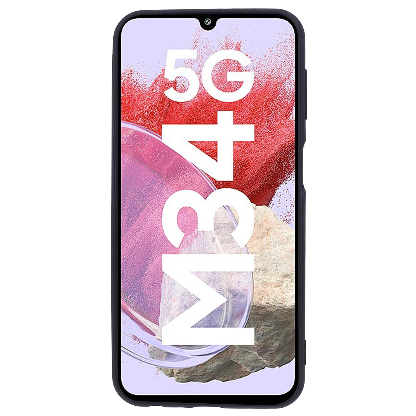 For Samsung Galaxy M34 5G / F34 5G Case TPU Double-Sided Matte Phone Shell Cover - Black