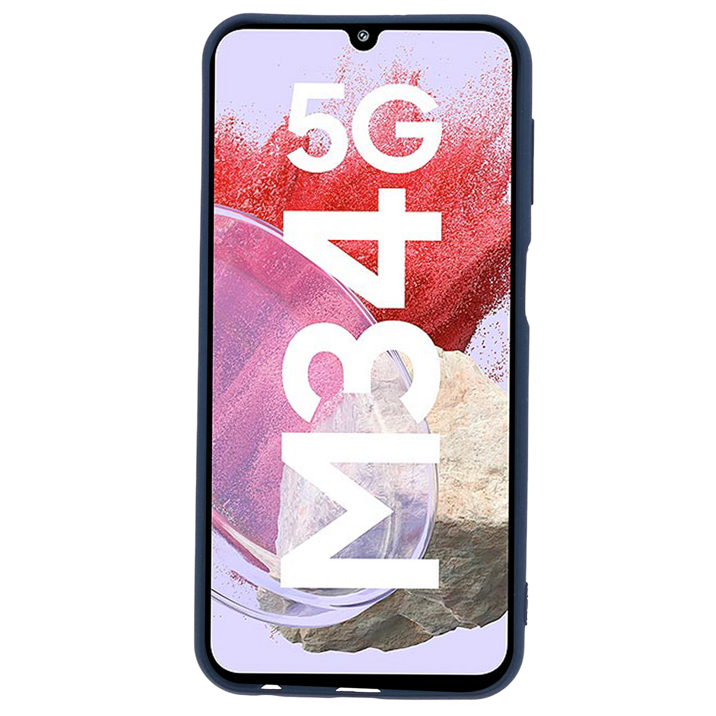 For Samsung Galaxy M34 5G / F34 5G Case TPU Double-Sided Matte Phone Shell Cover - Navy Blue
