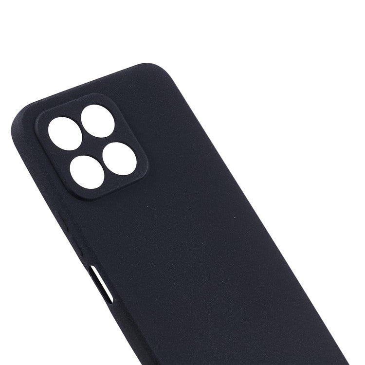 For Honor X8 5G Case Anti-fingerprint Double-Sided Matte TPU Phone Back Cover - Black