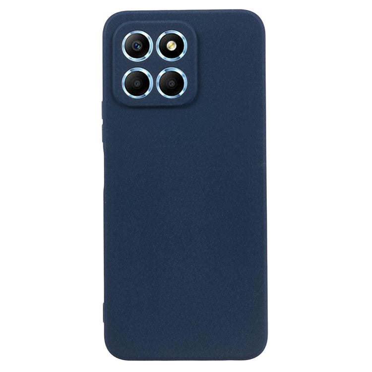 For Honor X8 5G Case Anti-fingerprint Double-Sided Matte TPU Phone Back Cover - Navy Blue