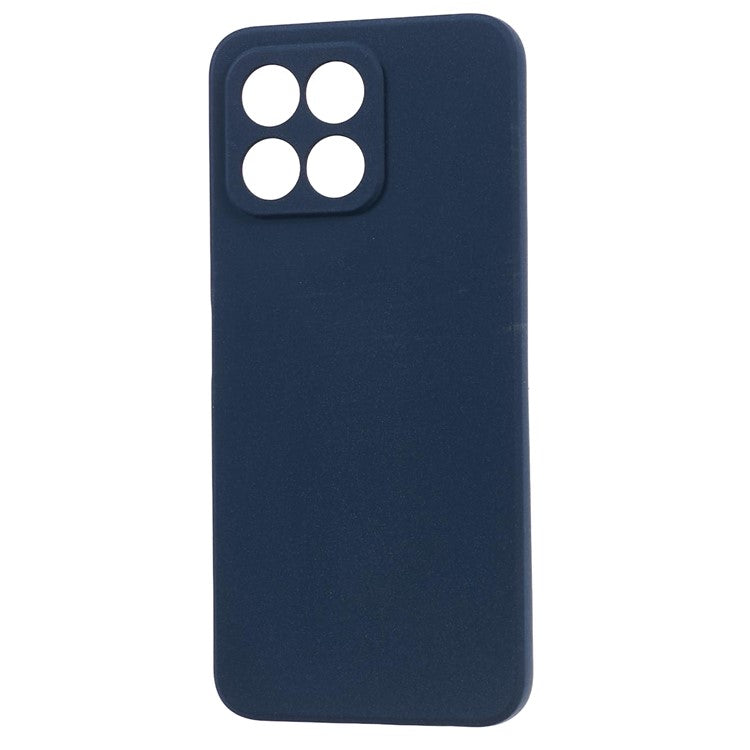 For Honor X8 5G Case Anti-fingerprint Double-Sided Matte TPU Phone Back Cover - Navy Blue