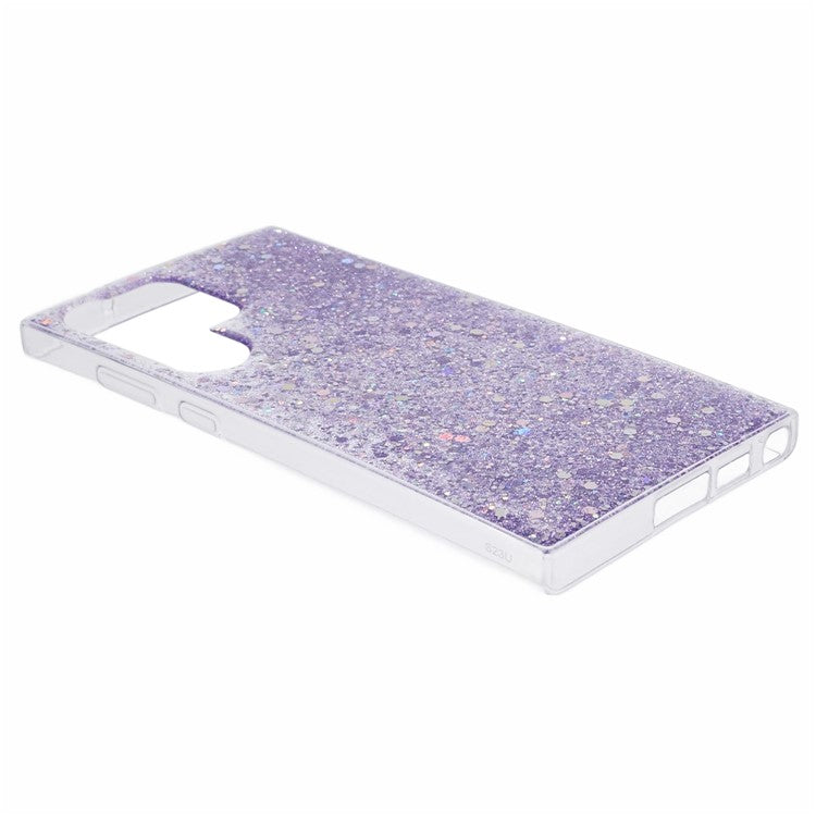 For Samsung Galaxy S23 Ultra Case TPU Glitter Sparkle Phone Cover - Purple