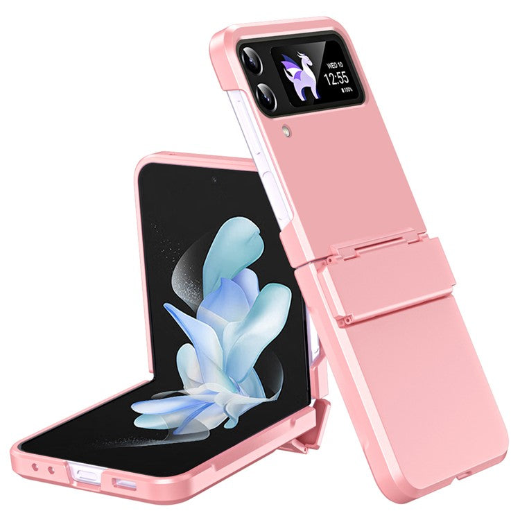 For Samsung Galaxy Z Flip3 5G / Z Flip4 5G Case Hinge Protection Hard PC Folding Phone Cover - Pink