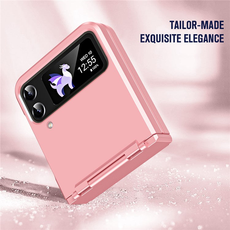 For Samsung Galaxy Z Flip3 5G / Z Flip4 5G Case Hinge Protection Hard PC Folding Phone Cover - Pink