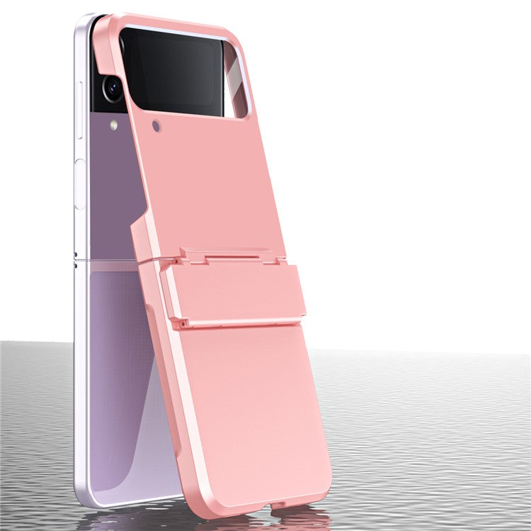 For Samsung Galaxy Z Flip3 5G / Z Flip4 5G Case Hinge Protection Hard PC Folding Phone Cover - Pink