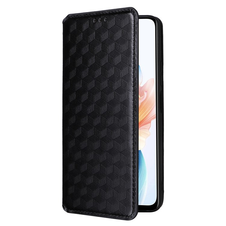For Oppo A79 5G / A2 5G / OnePlus Nord N30 SE 5G PU Leather Cover Magnetic Cell Phone Case Wallet - Black