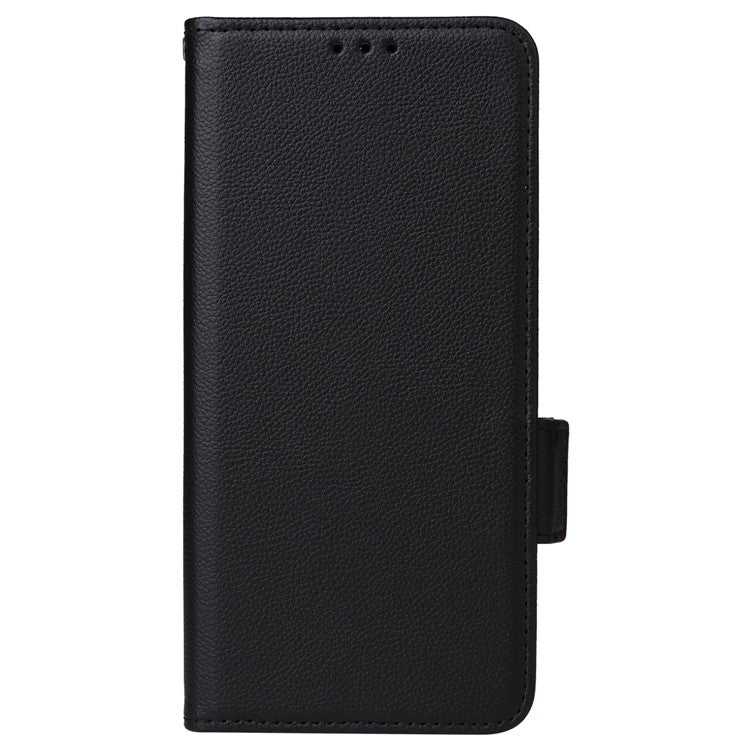 For Oppo A79 5G / A2 5G / OnePlus Nord N30 SE 5G Cover PU Leather Wallet Anti-Scratch Cell Phone Case with Strap - Black