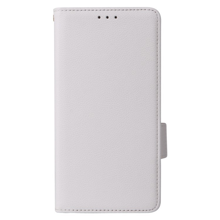 For Oppo A79 5G / A2 5G / OnePlus Nord N30 SE 5G Cover PU Leather Wallet Anti-Scratch Cell Phone Case with Strap - White